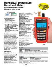Thumbnail of document Data Sheet - RH820 Handheld Humidity, Temperature & Dew Point Meters